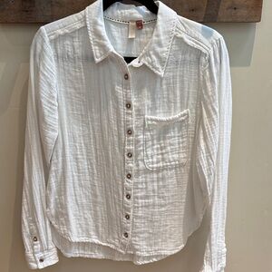Pilcro Cream Cotton Shirt